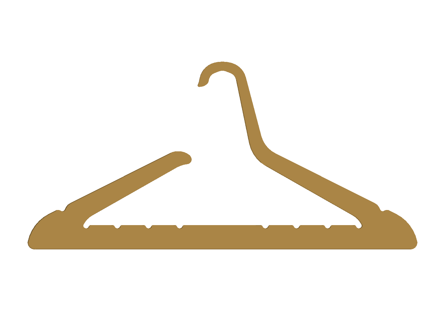 Gold Toga aluminum hanger
