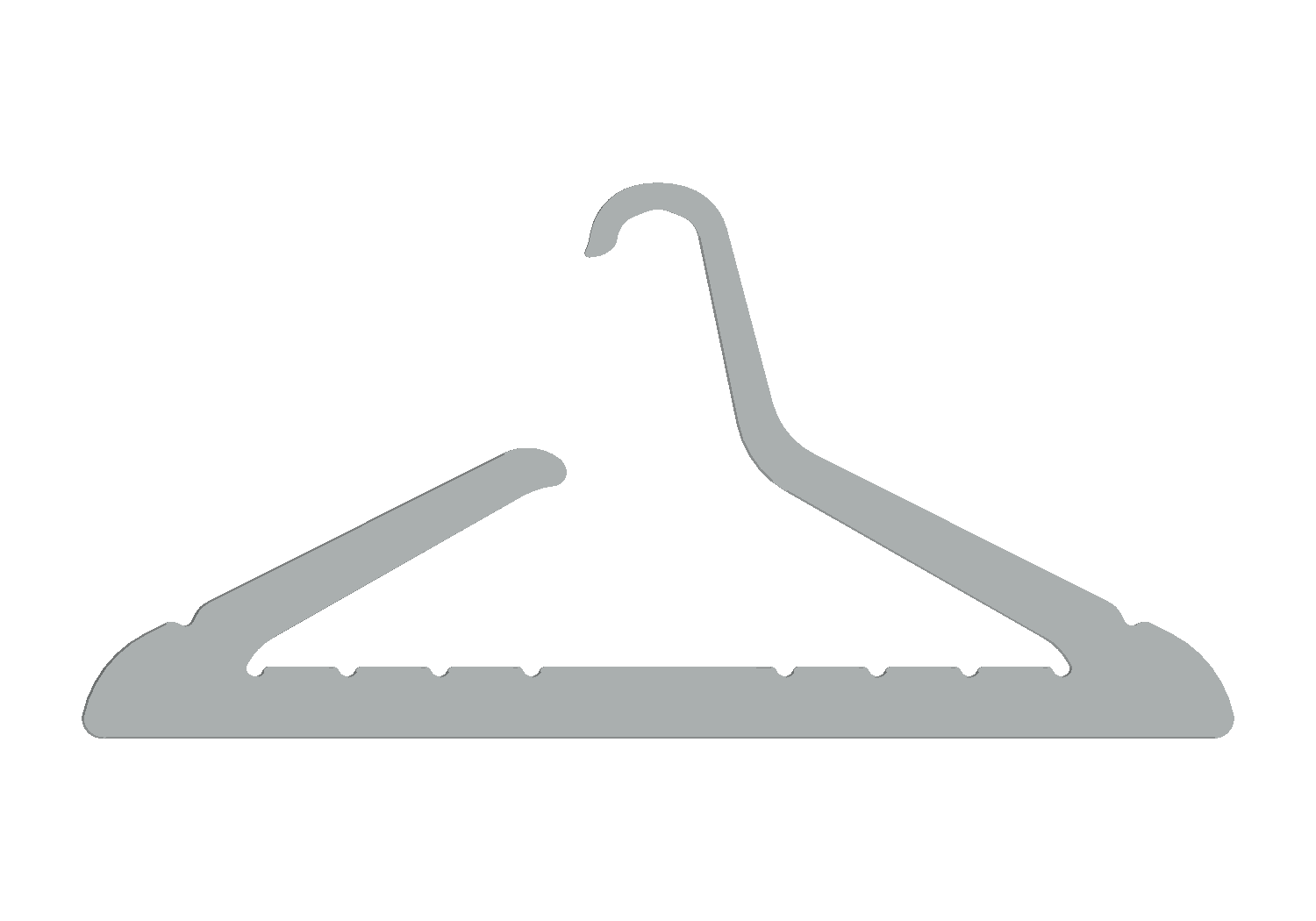 Silver Toga aluminum hanger